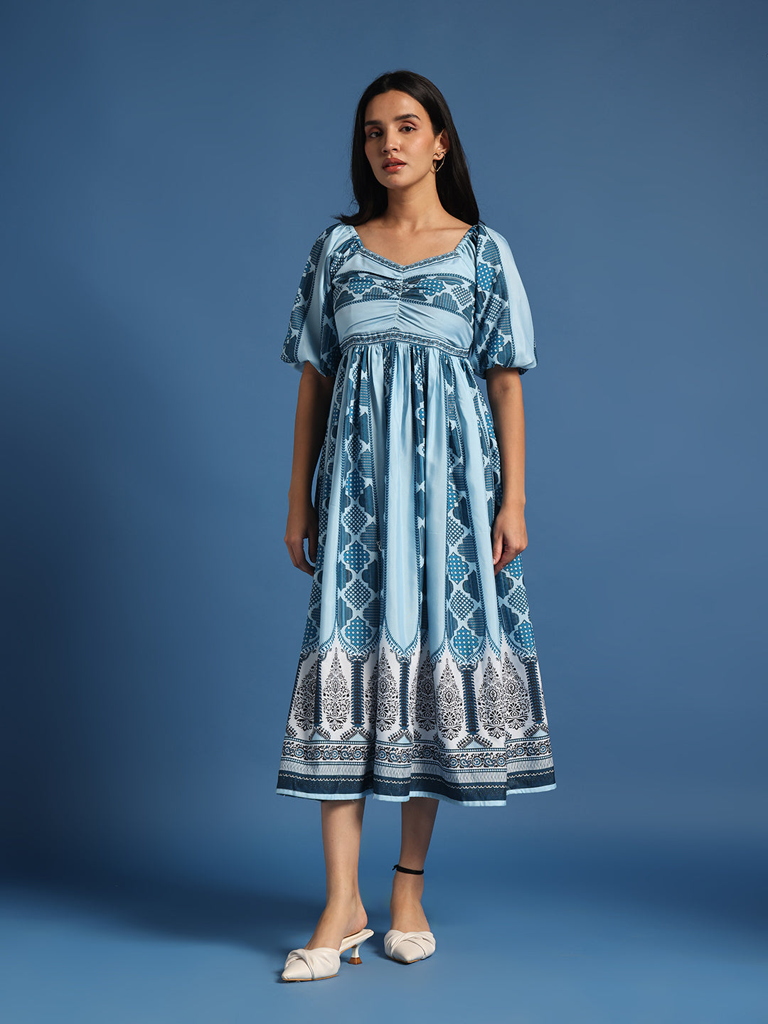 Pure Cotton Casual Wear Shirt With Colorful Embroidered Butties