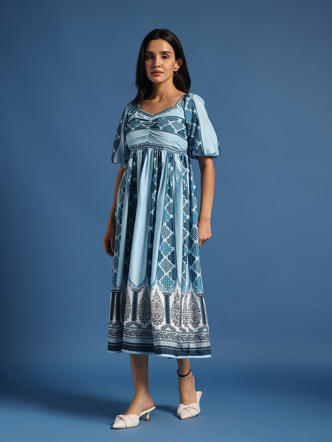 Pure Cotton Casual Wear Shirt With Colorful Embroidered Butties