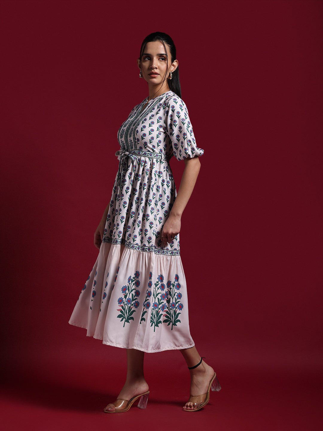 Pure Cotton Casual Wear Shirt With Colorful Embroidered Butties