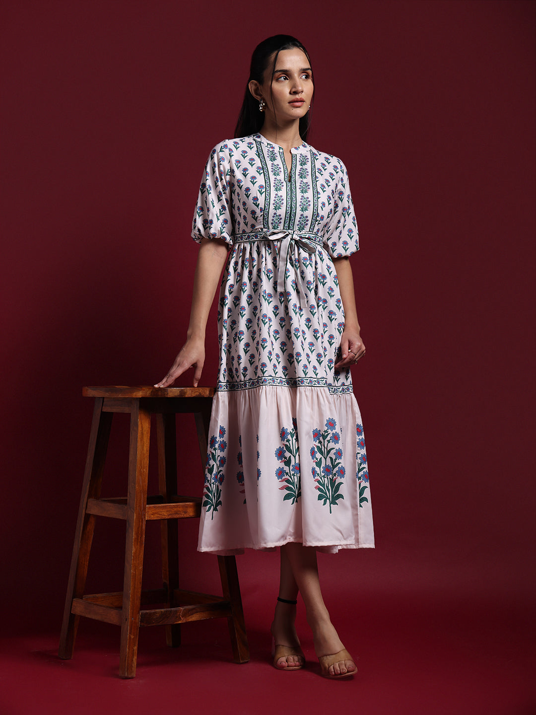 Pure Cotton Casual Wear Shirt With Colorful Embroidered Butties