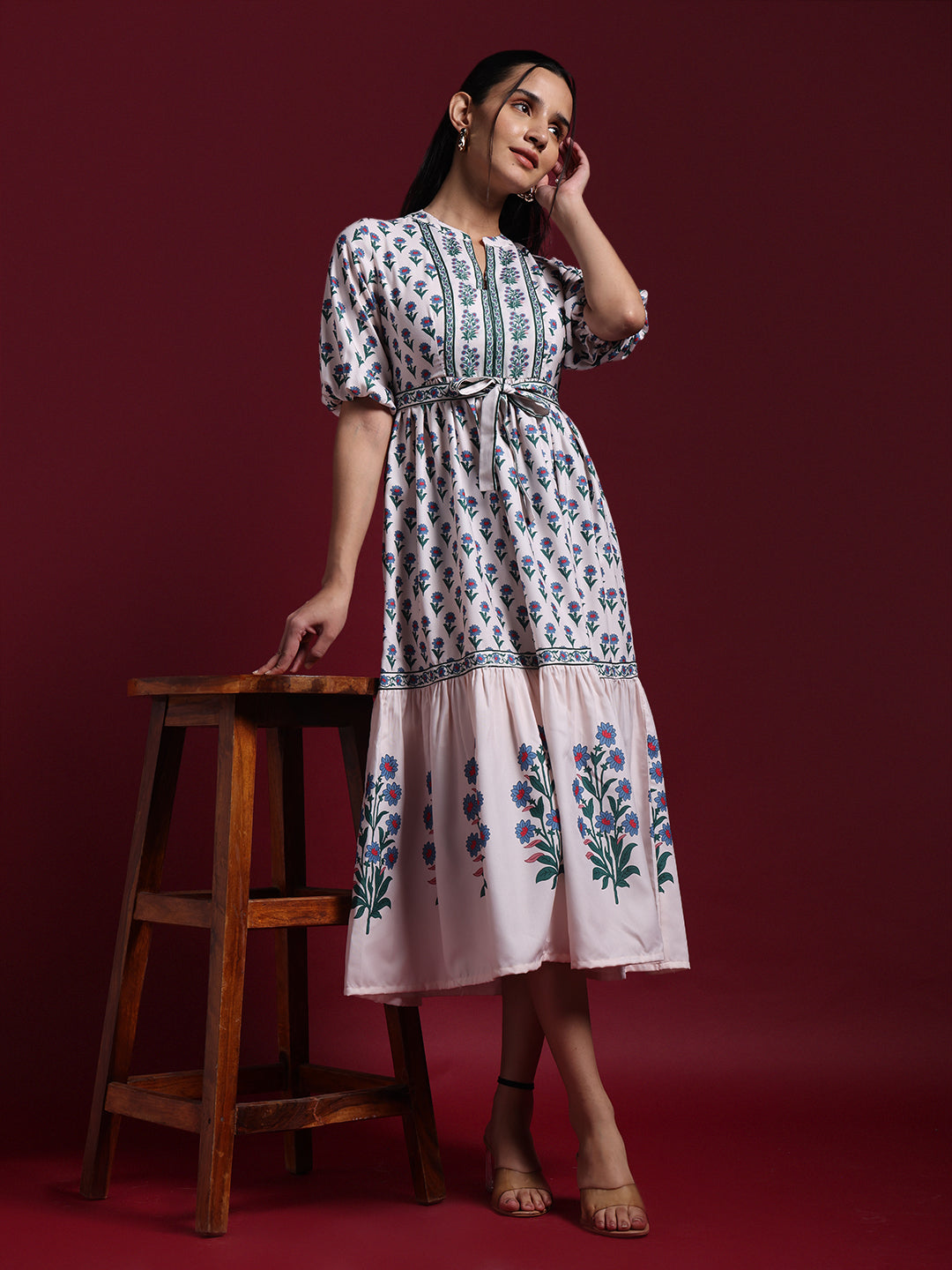 Pure Cotton Casual Wear Shirt With Colorful Embroidered Butties